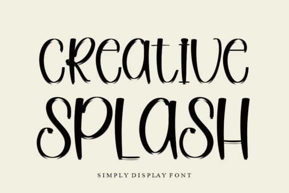 Creative Splash Font: A Display Typeface for Campaigns