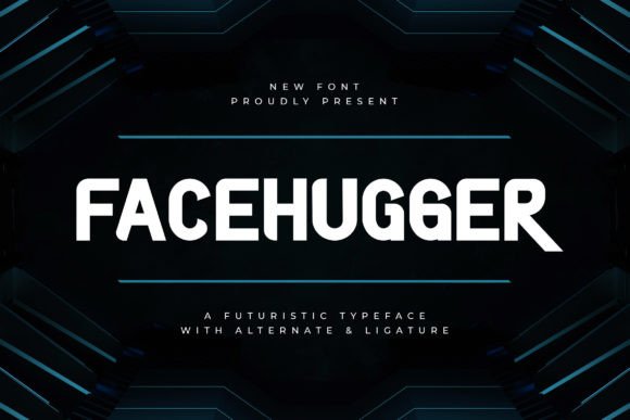 Facehugger Font: A Futuristic Display Typeface for Sci-Fi Branding