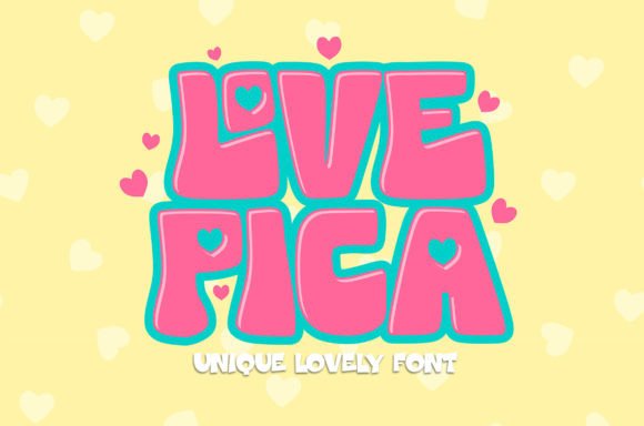 Love Pica: A Romantic Display Typeface for Editorial Design and Digital Publishing